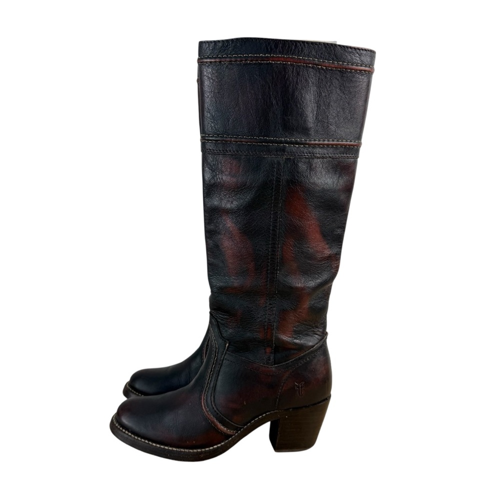 FRYE Jane Tall Riding Boots Antique Brown Sz 5.5 - Picture 3 of 10
